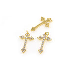 Exquisite Micropavé Cross Pendant-Individualism Jewelry  18x29.5mm