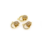 Exquisite Micro-Pavé Circular Connector-Personalized Jewelry Accessories  23x14mm