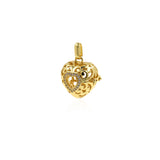 Shiny Micropavé Hollow Heart Pendant-Individualism Jewelry Accessories  27x28x20mm