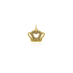 Personalized Micro-Pavé Heart-Shaped Crown-Personalized Jewelry Accessories  11x9mm