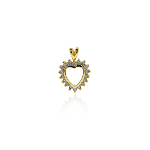 Personalized Heart Shaped Zircon Pendant-Personalized Jewelry Accessories  13.5x19mm