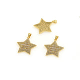 Personality Micropavé Star Zircon Pendant-Personality Jewelry Accessories   26x27mm