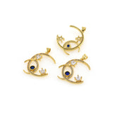 Personality Hollow Moon Zircon Pendant-Personality Jewelry Accessories  26x27mm