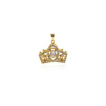 Personality Micropavé Crown Pendant-Personality Jewelry Accessories  24x20mm