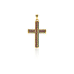 Exquisite Personality Micropavé Cross Pendant-Personality Jewelry Accessories  22x34mm