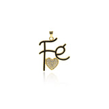 Exquisite enamel Fe micropavé heart pendant-personalized jewelry making   28x32mm