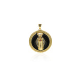 Exquisite Round Enamel Micropavé Snake Pendant-Personalized Jewelry Making   25.6x27mm