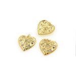 Exquisite Heart Shaped Star Zircon Pendant-Personalized Jewellery Making  25x25mm