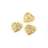 Exquisite Heart Shaped Star Zircon Pendant-Personalized Jewellery Making  25x25mm