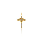 Exquisite Micropavé Cross Pendant-Personalized Jewellery Making   15.6x27mm