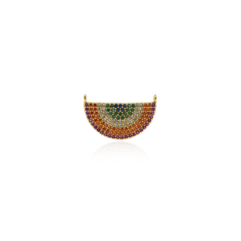 Exquisite Watermelon Zircon Connector-Personalized Jewellery Making  20x12mm