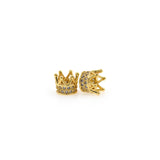 Exquisite Micro-Pavé Crown Beads-Personalized Jewelry Making   10x8mm