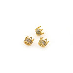 Exquisite Micro-Pavé Crown Beads-Personalized Jewelry Making   10x8mm