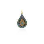 Exquisite Drop-Shaped Zircon Pendant-Personalized Jewelry Making   17x27mm