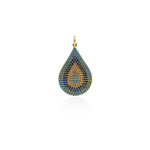 Exquisite Drop-Shaped Zircon Pendant-Personalized Jewelry Making   17x27mm