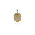 Delicate Micropavé Geometric Pendant-Personalized Jewelry Making   20x27mm