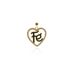 Exquisite Hollow Heart Shaped Enamel Pendant-Personalized Jewellery Making  23x25mm