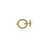 Exquisite Micro-Pavé Circular Connector-Personalized Jewelry Making   27x16.7mm