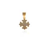 Exquisite Micropavé Cross Pendant-Personalized Jewellery Making   11x13mm