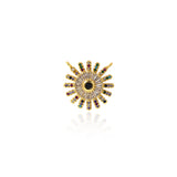 Exquisite Micropavé Evil Eye Pendant-Personalized Jewellery Making   22x22mm