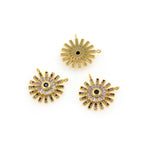Exquisite Micropavé Evil Eye Pendant-Personalized Jewellery Making   22x22mm