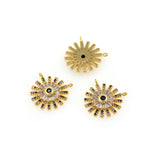 Exquisite Micropavé Evil Eye Pendant-Personalized Jewellery Making   22x22mm