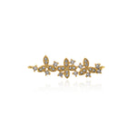 Personalized Flower Zircon Connector-Personalized Jewelry Making   35x10mm