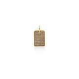 Rectangular Micropavé Pendant-Personalized Jewellery Making  8.5x12.5mm