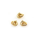 Minimalist Round Zircon Connector-Personalized Jewellery Making  18x9mm
