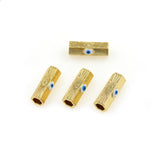 Enamel Hexagon Tube Spacer Beads for Minimalist Jewelry Making 23x8.5mm