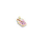 Shiny Enamel Milk Tea Pendant-DIY Jewelry Making Accessories   12x20mm