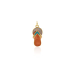 Shiny Enamel Slipper Pendant-DIY Jewelry Making Accessories   8x18mm