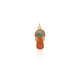 Shiny Enamel Slipper Pendant-DIY Jewelry Making Accessories   8x18mm