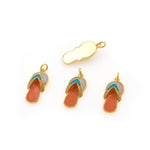 Shiny Enamel Slipper Pendant-DIY Jewelry Making Accessories   8x18mm