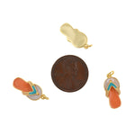 Shiny Enamel Slipper Pendant-DIY Jewelry Making Accessories   8x18mm