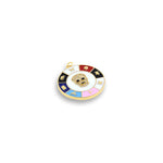 Shiny Enamel Multi-Element Micro-Pavé Mask Pendant-DIY Jewelry Making Accessories    30x32mm