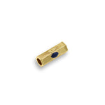 Shiny Minimalist Long Tube Purple Evil Eye Pendant-DIY Jewelry Making Accessories    22x9mm