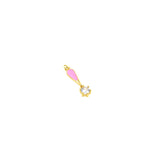 Shiny Minimalist Enamel Zircon Pendant-DIY Jewelry Making Accessory   5x25mm