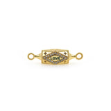 Dainty Gold Love Hexagon Connector DIY Original Jewelry Accessories 29x7mm