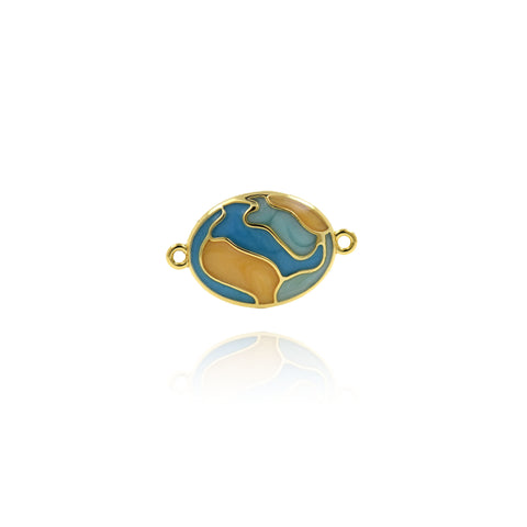Shiny Enamel Connector-DIY Jewelry Making Accessories   19x12x4mm