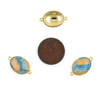 Shiny Enamel Connector-DIY Jewelry Making Accessories   19x12x4mm