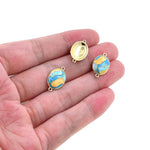 Shiny Enamel Connector-DIY Jewelry Making Accessories   19x12x4mm