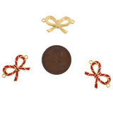 Shiny Enamel Bow Connector-DIY Jewelry Making Accessories   21x12mm
