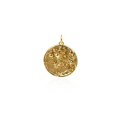 Shiny Minimalist Lion Pendant-DIY Jewelry Making Accessories   20mm