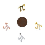 Shiny Round Micro Pave Pi Pendant-DIY Jewelry Making Accessories  13x16mm