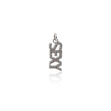 Shiny Round Micropavé SEXY Pendant-DIY Jewelry Making Accessories   7x18mm