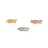 Shiny Round Micropavé SEXY Pendant-DIY Jewelry Making Accessories   7x18mm