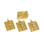 Shiny Rectangle Sun Pendant-DIY Jewelry Making Accessories   13x20mm