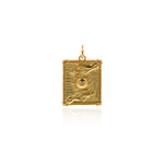 Shiny Rectangle Sun Pendant-DIY Jewelry Making Accessories   13x20mm