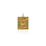 Shiny Rectangle Sun Pendant-DIY Jewelry Making Accessories   13x20mm
